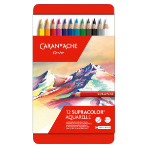 Caran d'Ache Farbstifte Supracolor Etui mit 12 Farben