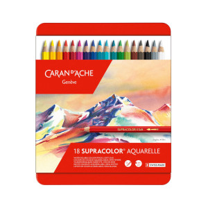 Caran d'Ache Farbstifte Supracolor Etui mit 18 Farben