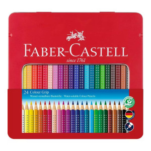 Faber-Castell Farbstift Colour Grip 24er Set im Metalletui