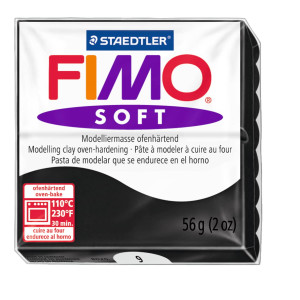Fimo soft Modelliermasse, 57 g schwarz